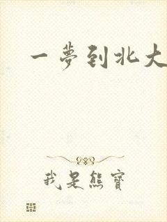 一梦到北大
