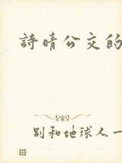 诗晴公交的小说