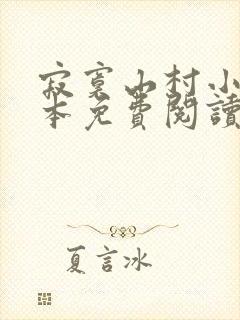 寂寞山村小说全本免费阅读