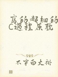 写的超细的多肉C过程原耽