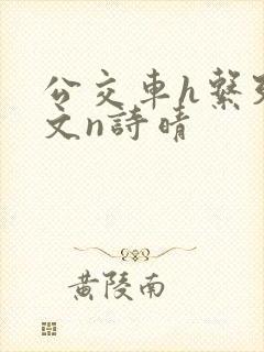 公交车h系列辣文n诗晴