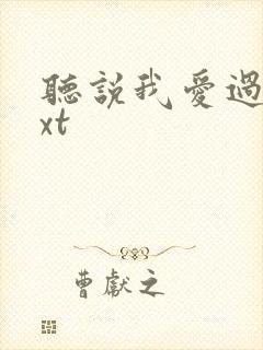 听说我爱过你txt