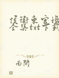 侯卫东官场笔记全集txt下载