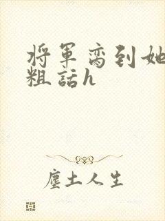 将军脔到她哭h粗话h