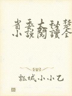 省委大秘楚东恒小说阅读全文