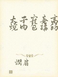 太子宠妾高肉红烧肉包讲的什么