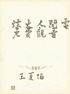 烟火人间电视剧免费观看