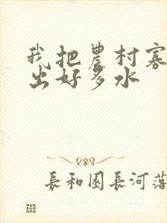 我把农村寡妇日出好多水