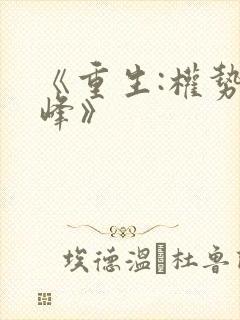 《重生:权势巅峰》