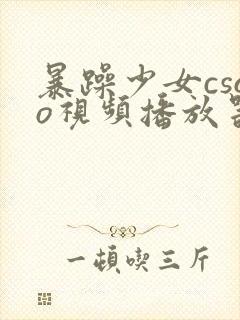 暴躁少女csgo视频播放器推荐