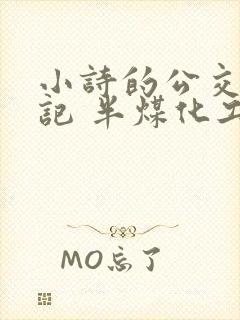 小诗的公交车日记 半煤化工