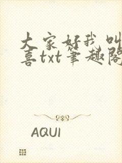 大家好我叫林小喜txt笔趣阁