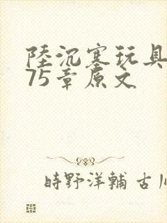 陆沉塞玩具高速75章原文