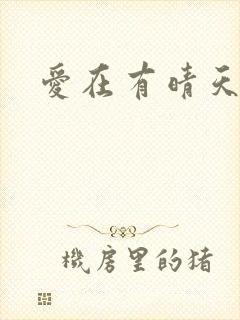 爱在有晴天