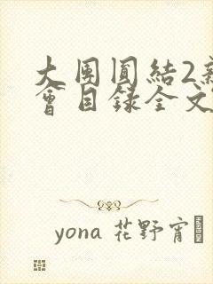 大团圆结2亲情会目录全文阅读视频