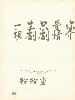 一生只爱你 电视剧剧情介绍