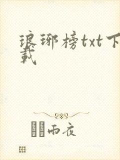 琅琊榜txt下载