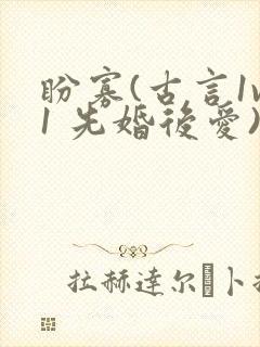 盼寡(古言1v1 先婚后爱)