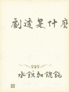 剧透是什么意思