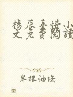 杨辰秦惜小说全文免费阅读最新