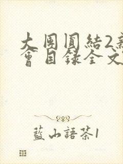 大团圆结2亲情会目录全文阅读视频