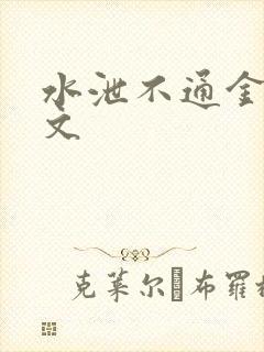 水泄不通金银原文