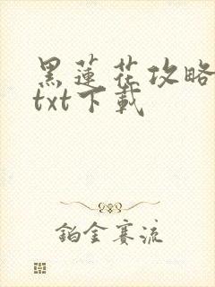 黑莲花攻略手册txt下载