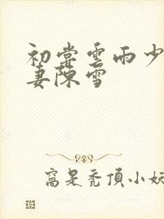 初尝云雨少妇人妻陈雪