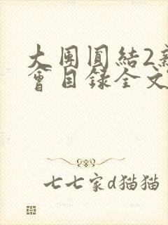 大团圆结2亲情会目录全文阅读视频