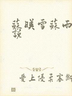 苏映雪苏雨柔小说