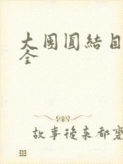 大团圆结目录大全