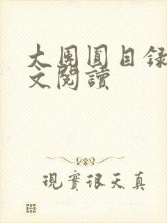 大团圆目录及全文阅读