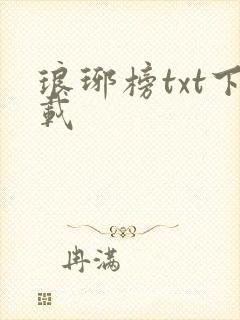 琅琊榜txt下载