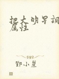 把大明星调成专属性