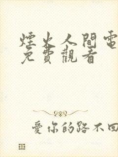 烟火人间电视剧免费观看