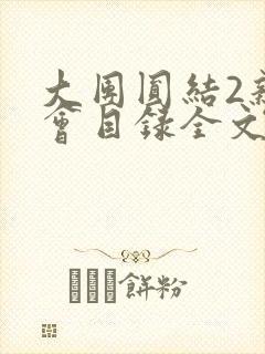 大团圆结2亲情会目录全文阅读视频