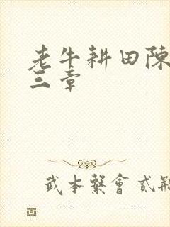 老牛耕田陈雪第三章