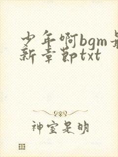 少年啊bgm最新章节txt