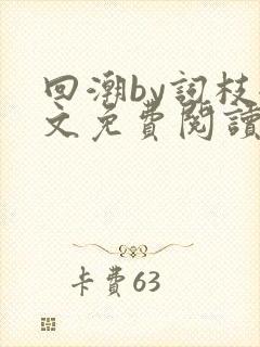 回潮by词枝全文免费阅读笔趣阁