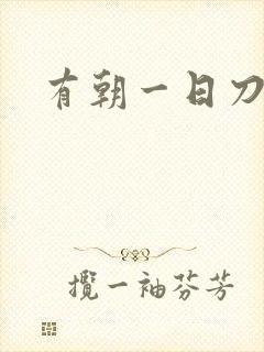 有朝一日刀在手