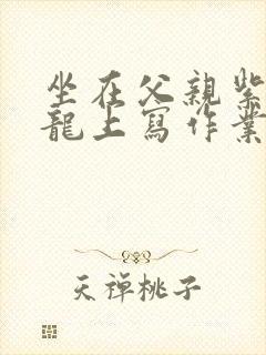 坐在父亲紫色大龙上写作业