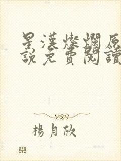 星汉灿烂原著小说免费阅读