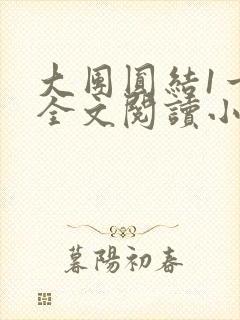 大团圆结1一6全文阅读小说于兜兜