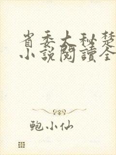 省委大秘楚东恒小说阅读全文