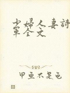 少妇人妻诗雨小军全文