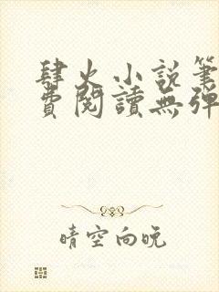 肆火小说笔趣免费阅读无弹窗