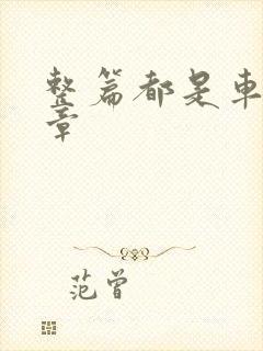 整篇都是车的文章