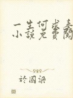 一生何求秦菲雪小说免费阅读