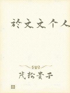 于文文个人简历