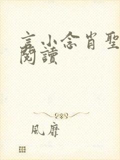 言小念肖圣免费阅读